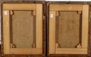 Scuola veneta del XVIII secolo Ritratto di anziano e ritratto di giovane con fiasco  - Asta Dipinti Antichi - Associazione Nazionale - Case d'Asta italiane