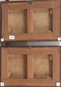 Scuola del XVIII secolo Nature morte con composizioni di fiori  - Asta Dipinti Antichi - Associazione Nazionale - Case d'Asta italiane