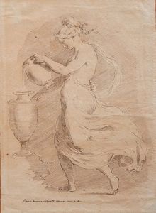 PIETRO ANTONIO NOVELLI - Figura femminile con brocca e anfora