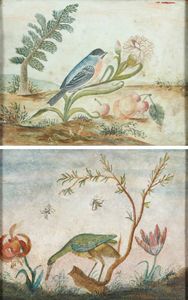 Octavianus Monfort (attivo in Piemonte nel XVII secolo) : Soggetti naturalistici con volatili  - Asta Dipinti Antichi - Associazione Nazionale - Case d'Asta italiane