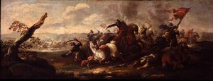 Francesco Graziani detto Ciccio Napoletano - Scontro di cavalleria fra Turchi e Cristiani