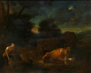 Philipp Peter Roos detto Rosa Da Tivoli - Scena pastorale