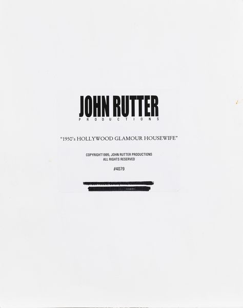 John Rutter : 1950s, Hollywood Glamour Housewife  - Asta Fotografia - Associazione Nazionale - Case d'Asta italiane