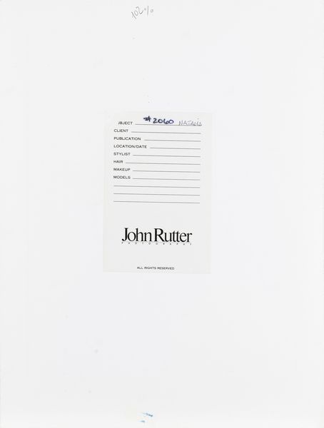 John Rutter : Natalia #2060  - Asta Fotografia - Associazione Nazionale - Case d'Asta italiane