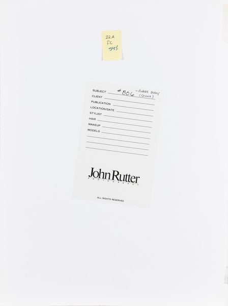 John Rutter : Power Body (Connie), #806  - Asta Fotografia - Associazione Nazionale - Case d'Asta italiane