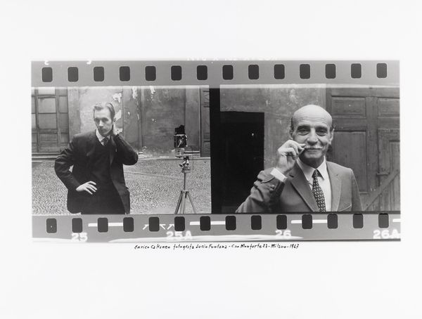 Enrico Cattaneo : Enrico Cattaneo fotografa Lucio Fontana, Corso Monforte Milano  - Asta Fotografia - Associazione Nazionale - Case d'Asta italiane