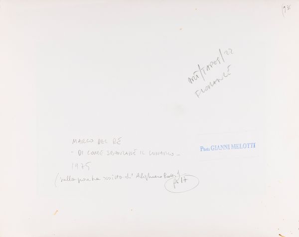 Gianni Melotti : Marco Del Re, Di come sbancare il lunario  - Asta Fotografia - Associazione Nazionale - Case d'Asta italiane