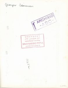 Yves Debraine : Georges Simenon  - Asta Fotografia - Associazione Nazionale - Case d'Asta italiane