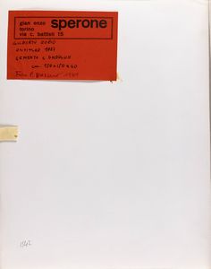 Paolo Bressan : Gilberto Zorio  - Asta Fotografia - Associazione Nazionale - Case d'Asta italiane