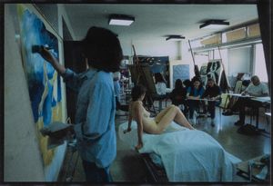 Nino Lo Duca - Modella con allievi, Accademia di Brera: a scuola di disegno