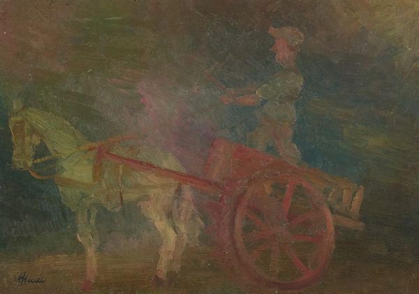 Guido Guidi : Cavallo con cocchiere  - Asta Asta di Arte Moderna e Contemporanea  - Associazione Nazionale - Case d'Asta italiane