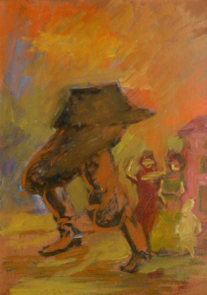 MINO MACCARI : Incontri ( Passo romano)  - Asta Asta di Arte Moderna e Contemporanea  - Associazione Nazionale - Case d'Asta italiane