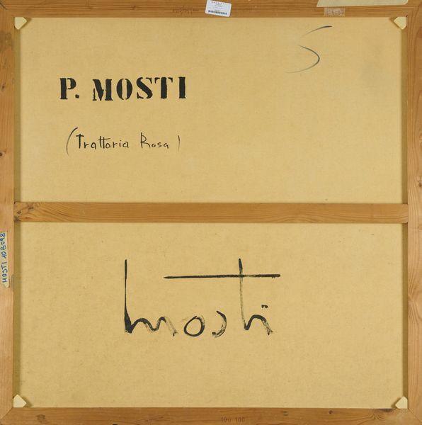 Piero MOSTI : Trattoria Rosa  - Asta Asta di Arte Moderna e Contemporanea  - Associazione Nazionale - Case d'Asta italiane