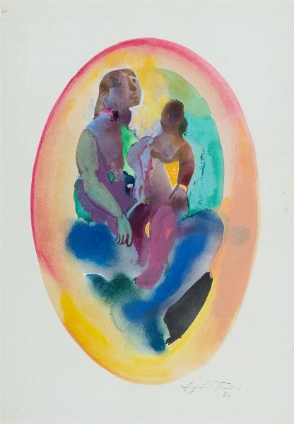 Eugenio Pardini : Figure  - Asta Asta di Arte Moderna e Contemporanea  - Associazione Nazionale - Case d'Asta italiane