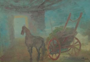 Guido Guidi - Stalla - Cavallo con puledro