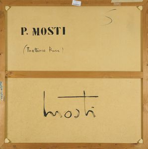 Piero MOSTI : Trattoria Rosa  - Asta Asta di Arte Moderna e Contemporanea  - Associazione Nazionale - Case d'Asta italiane