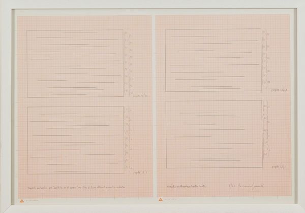 RICCARDO GUARNERI : Rapporti sintetici per Suddivisione di spazio, con ritmo di linee alternate a sinistra e a destra  - Asta Arte Moderna e Contemporanea - Associazione Nazionale - Case d'Asta italiane