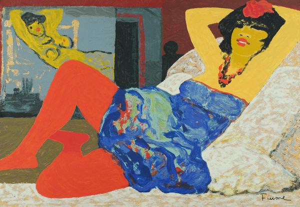 Salvatore Fiume : Il ritratto della modella  - Asta Arte Moderna e Contemporanea - Associazione Nazionale - Case d'Asta italiane