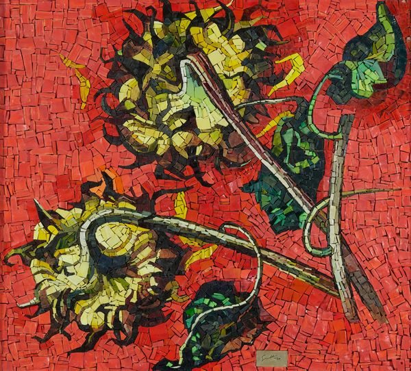 Renato Guttuso : Girasoli  - Asta Arte Moderna e Contemporanea - Associazione Nazionale - Case d'Asta italiane