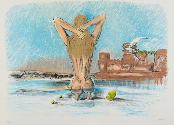 Sergio Vacchi : Figura di schiena  - Asta Arte Moderna e Contemporanea - Associazione Nazionale - Case d'Asta italiane