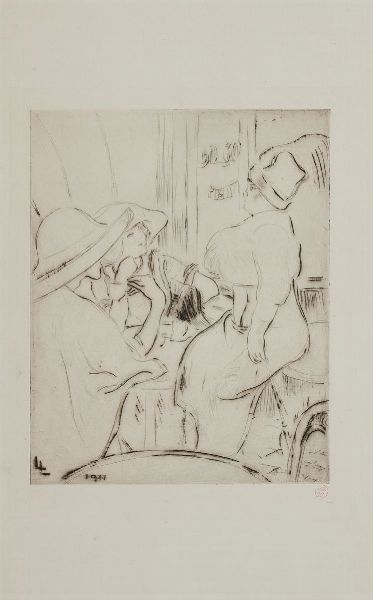Louis Legrand : Au caf  - Asta Arte Moderna e Contemporanea - Associazione Nazionale - Case d'Asta italiane