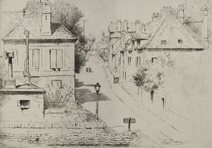 Eugène Delatre - Vue de Brouges