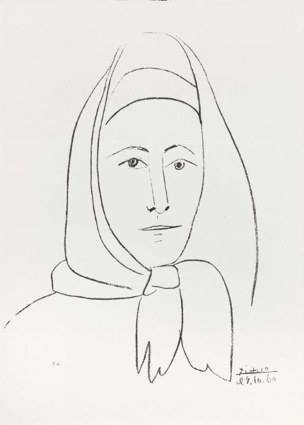 Pablo Picasso (d'aprs) : Ritratto di donna  - Asta ASTA ARTE CONTEMPORANEA, PRATO 26-27 MAGGIO 2017 - Associazione Nazionale - Case d'Asta italiane