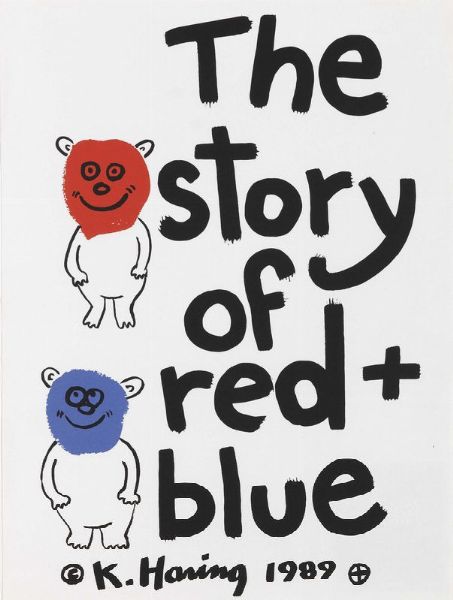 Keith Haring : The story of Red + Blue  - Asta ASTA ARTE CONTEMPORANEA, PRATO 26-27 MAGGIO 2017 - Associazione Nazionale - Case d'Asta italiane