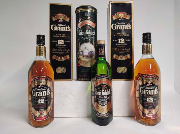 Glenfiddich, Grant's, Pure Malt & Scotch Whisky  - Asta Spring Wines and Spirits - Associazione Nazionale - Case d'Asta italiane