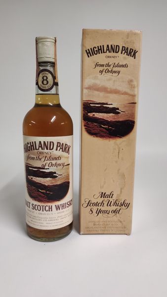 Highland Park 8 Yeas Old, Malt Scotch Whisky  - Asta Spring Wines and Spirits - Associazione Nazionale - Case d'Asta italiane