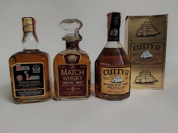 House Of Lords, Match, Cutty, Scotch Whisky  - Asta Spring Wines and Spirits - Associazione Nazionale - Case d'Asta italiane