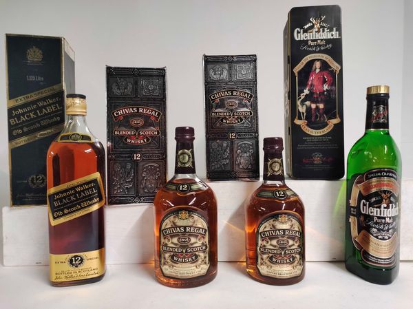 Johnnie Walker, Chivas Regal, Glenfiddich, Pure Malt & Scotch Whisky  - Asta Spring Wines and Spirits - Associazione Nazionale - Case d'Asta italiane