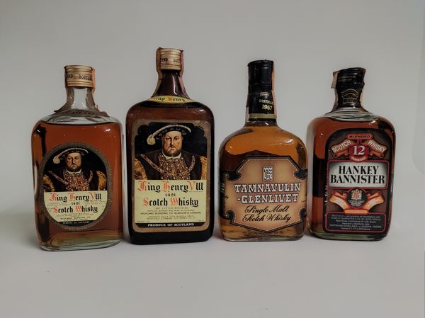 King Henry VIII, Tamnavulin-Glenlivet, Hankey Bannister, Single Malt & Scotch Whisky<BR>  - Asta Spring Wines and Spirits - Associazione Nazionale - Case d'Asta italiane