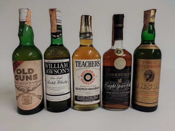 Old Guns, William Lawson's, Teacher's, Cockburn's, Orson, Scotch Whisky  - Asta Spring Wines and Spirits - Associazione Nazionale - Case d'Asta italiane