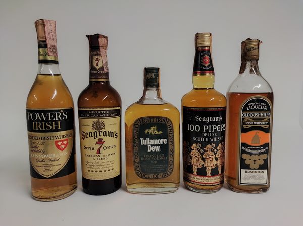 Power's, Seagram's, Tullamore, Old Bushmills, Irish Whiskey & Scotch Whisky  - Asta Spring Wines and Spirits - Associazione Nazionale - Case d'Asta italiane