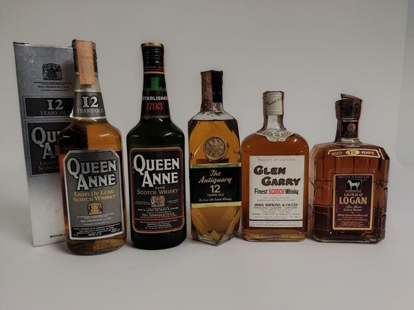 Queen Anne, Antiquary, Glen Garry, Logan, Scotch Whisky  - Asta Spring Wines and Spirits - Associazione Nazionale - Case d'Asta italiane