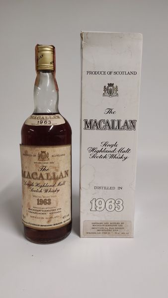 The Macallan 1963, Pure Highland Malt Scotch Whisky  - Asta Spring Wines and Spirits - Associazione Nazionale - Case d'Asta italiane