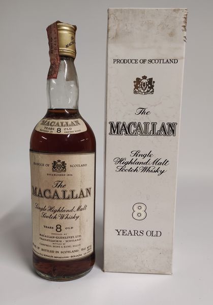 The Macallan 8 Years Old, Pure Highland Malt Scotch Whisk  - Asta Spring Wines and Spirits - Associazione Nazionale - Case d'Asta italiane