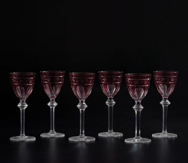 Sei calici, XX secolo.  - Asta  Arredi per la tavola - Associazione Nazionale - Case d'Asta italiane