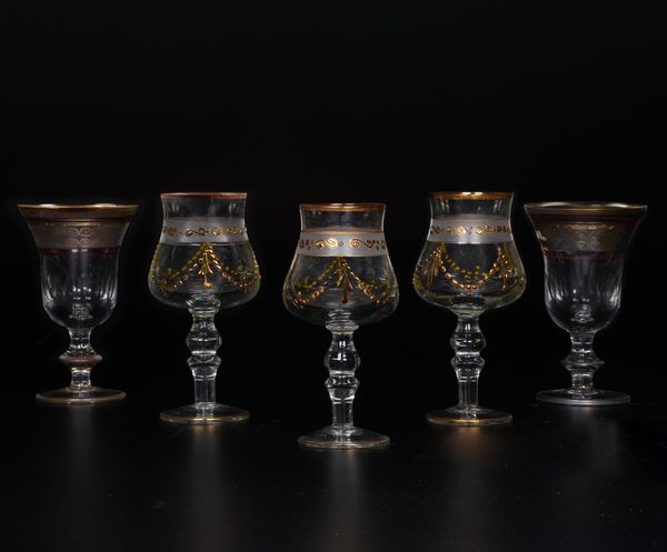 Dodici calici, XX secolo.  - Asta  Arredi per la tavola - Associazione Nazionale - Case d'Asta italiane
