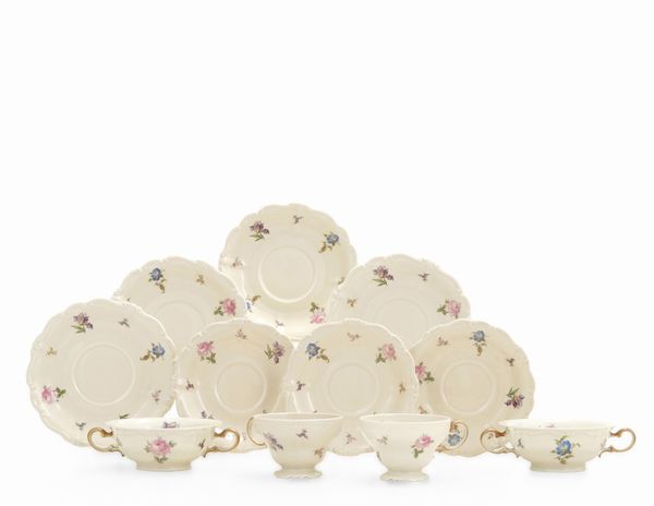 Elementi di un servizio Pompadour.<BR>Germania, Manifattura Rosenthal, XX secolo.  - Asta  Arredi per la tavola - Associazione Nazionale - Case d'Asta italiane