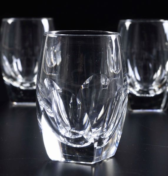 Sei bicchieri.<BR>Cecoslovacchia, probabilmente Manifattura Moser, XX secolo.  - Asta  Arredi per la tavola - Associazione Nazionale - Case d'Asta italiane