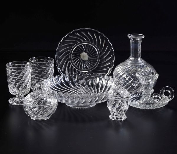 Sei diversi cristalli.<BR>Francia, Manifattura Baccarat, prima met� del XX secolo.  - Asta  Arredi per la tavola - Associazione Nazionale - Case d'Asta italiane