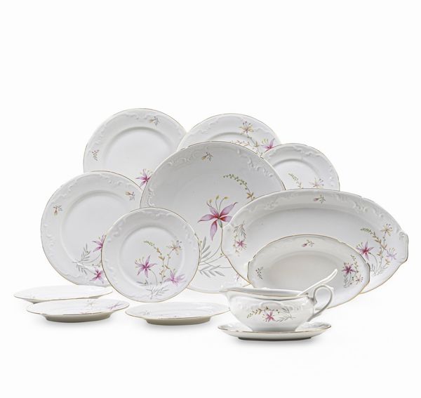 Servizio da tavola.<BR>Germania, Manifattura bavarese, XX secolo.  - Asta  Arredi per la tavola - Associazione Nazionale - Case d'Asta italiane