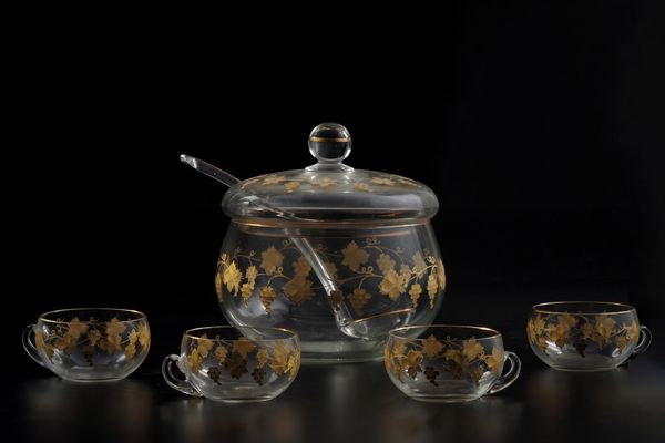 Servizio da punch, XX secolo.  - Asta  Arredi per la tavola - Associazione Nazionale - Case d'Asta italiane