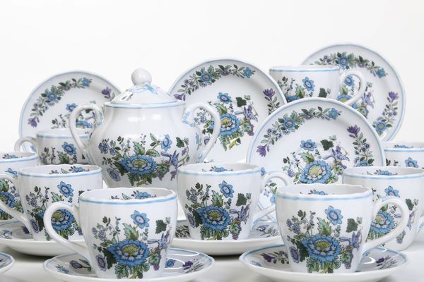 Servizio da caff Mulberry.<BR>Inghilterra, Manifattura Spode, XX secolo.  - Asta  Arredi per la tavola - Associazione Nazionale - Case d'Asta italiane