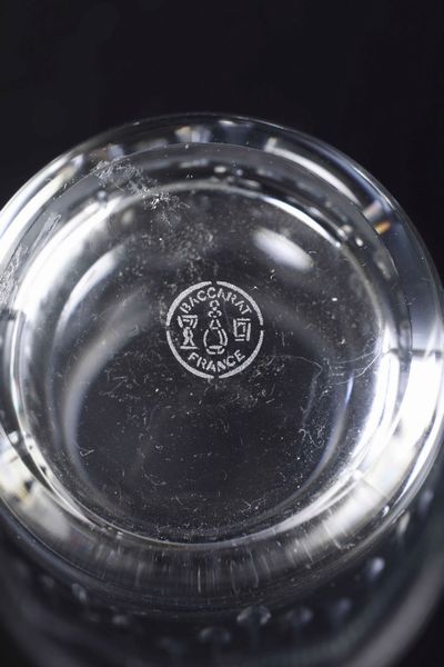 Dieci bicchieri Italia.<BR>Francia, Manifattura Baccarat, XX secolo.  - Asta  Arredi per la tavola - Associazione Nazionale - Case d'Asta italiane