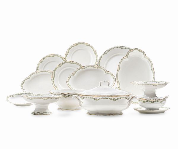 Servizio da tavola. <BR>Doccia, Manifattura Richard Ginori, XX secolo.  - Asta  Arredi per la tavola - Associazione Nazionale - Case d'Asta italiane