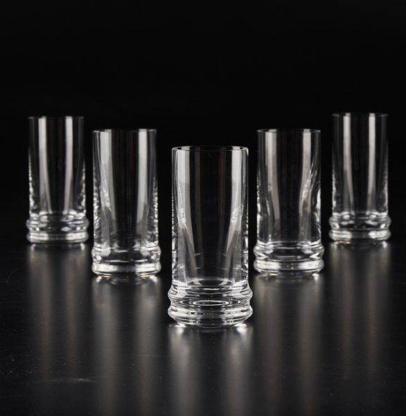 Undici bicchieri.<BR>Colle val dElsa, Manifattura Arnolfo di Cambio, 1970 circa.<BR>Probabilmente modello di Sergio Asti.  - Asta  Arredi per la tavola - Associazione Nazionale - Case d'Asta italiane