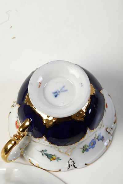 Servizio da caff.<BR>Germania, Meissen, prima met del XX secolo.  - Asta  Arredi per la tavola - Associazione Nazionale - Case d'Asta italiane